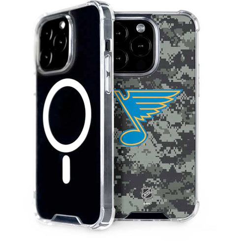 NHL St. Louis Blues Camo iPhone 15 Pro MagSafe Case